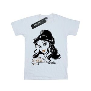 Beauty And The Beast Girls Belle Sparkle T-Shirt / White